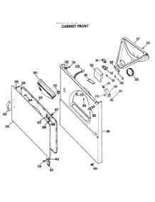 04 - Cabinet Front parts for Ge Dryer DLB1550BEL from AppliancePartsPros.com