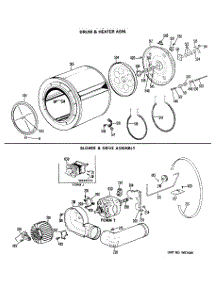 05 - Drum & Heater Asm. parts for Ge Dryer DLB6850BEL from AppliancePartsPros.com