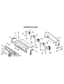 02 - Backsplash Asm. parts for Ge Dryer DLL2650BJL from AppliancePartsPros.com
