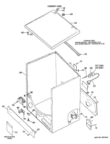 03 - Cabinet Asm. parts for Ge Dryer DLL2450BHL from AppliancePartsPros.com
