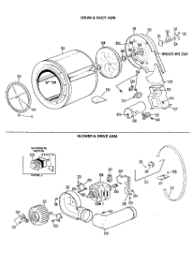 04 - Drum & Duct Asm. parts for Ge Dryer DLL2750BBL from AppliancePartsPros.com