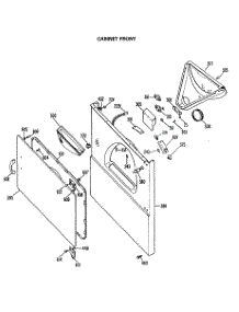 03 - Cabinet Front parts for Ge Dryer DLB2450BNL from AppliancePartsPros.com