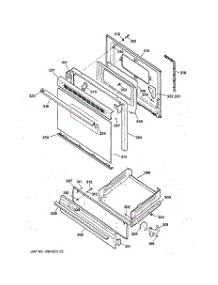 04 - Door & Drawer Parts parts for Ge Range RGB532BEW1WH from AppliancePartsPros.com