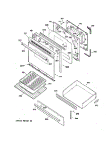 03 - Door & Drawer Parts parts for Ge Range RGB745GEV3WH from AppliancePartsPros.com