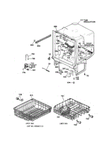 02 - Body Parts parts for Ge Dishwasher HDA2030Z02WW from AppliancePartsPros.com