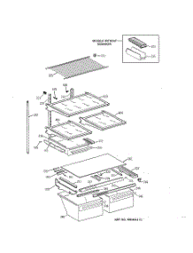 04 - Shelf Parts parts for Ge Refrigerator CTX21DIBLRWW from AppliancePartsPros.com