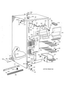 02 - Freezer Section parts for Ge Refrigerator CSK20GABAAD from AppliancePartsPros.com