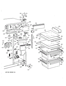 03 - Fresh Food Section parts for Ge Refrigerator CST25GRBAWW from AppliancePartsPros.com
