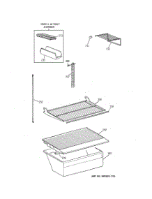 04 - Shelf Parts parts for Ge Refrigerator CTX18CABKRWW from AppliancePartsPros.com