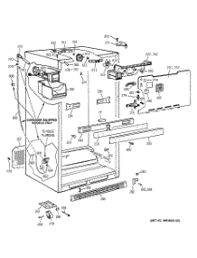 03 - Cabinet parts for Ge Refrigerator CTX18DIBLRWW from AppliancePartsPros.com