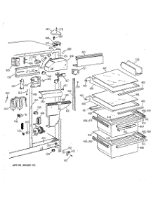 03 - Fresh Food Section parts for Ge Refrigerator CST25GRBBWW from AppliancePartsPros.com
