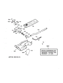 05 - Gas Valve & Burner Assembly parts for Ge Dryer NWSR473GV0WW from AppliancePartsPros.com