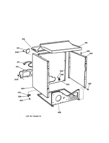 03 - Cabinet parts for Ge Dryer NJSR453GW0WW from AppliancePartsPros.com