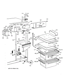 03 - Fresh Food Section parts for Ge Refrigerator CSK22GABBAD from AppliancePartsPros.com