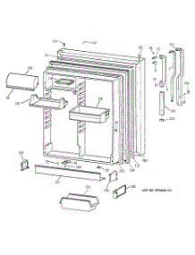 02 - Fresh Food Door parts for Ge Refrigerator CTX19MACARWW from AppliancePartsPros.com