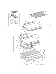 04 - Shelves parts for Ge Refrigerator CTX18GACBRWW from AppliancePartsPros.com