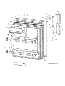 02 - Fresh Food Door parts for Ge Refrigerator CTX18GACARWW from AppliancePartsPros.com