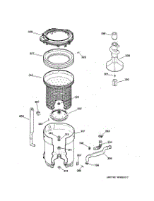 03 - Tub, Basket & Agitator parts for Ge Washer VWSR3110W0WW from AppliancePartsPros.com
