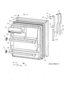02 - Fresh Food Door parts for Ge Refrigerator CTX18CABRRWW from AppliancePartsPros.com