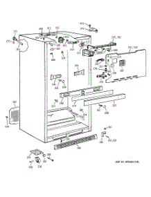 03 - Cabinet parts for Ge Refrigerator CTX18CABRLWW from AppliancePartsPros.com