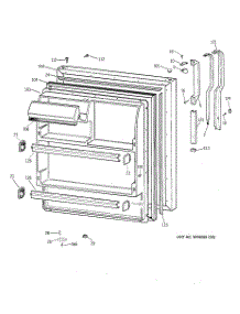 02 - Fresh Food Door parts for Ge Refrigerator CTX18EABRRWW from AppliancePartsPros.com