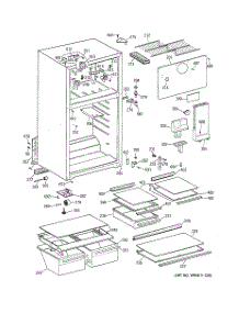 02 - Cabinet parts for Ge Refrigerator CTX17KABSRWW from AppliancePartsPros.com