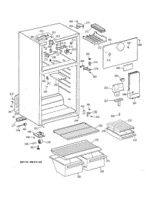 02 - Cabinet parts for Ge Refrigerator CTX16BYBNRWW from AppliancePartsPros.com