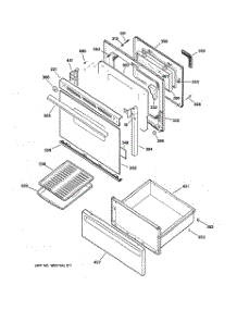 03 - Door & Drawer Parts parts for Ge Range RB797AB1AA from AppliancePartsPros.com