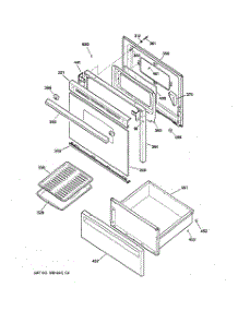 03 - Door & Drawer Parts parts for Ge Range RB585WB1WW from AppliancePartsPros.com