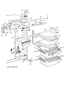 03 - Fresh Food Section parts for Ge Refrigerator CSK22GABEAD from AppliancePartsPros.com