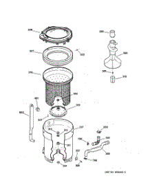 03 - Tub, Basket & Agitator parts for Ge Washer VWSR3110W2WW from AppliancePartsPros.com