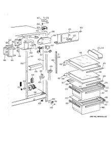 03 - Fresh Food Section parts for Ge Refrigerator CSK20GABGAD from AppliancePartsPros.com