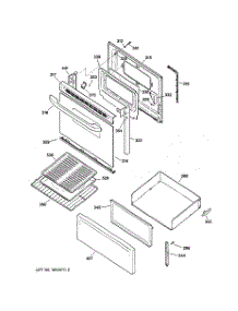 03 - Door & Drawer Parts parts for Ge Range RB530WC1WW from AppliancePartsPros.com
