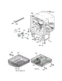 02 - Body Parts parts for Ge Dishwasher HDA1100Z07WH from AppliancePartsPros.com