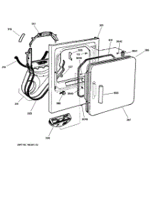 02 - Front Panel & Door parts for Ge Dryer NBXR453EV1WW from AppliancePartsPros.com