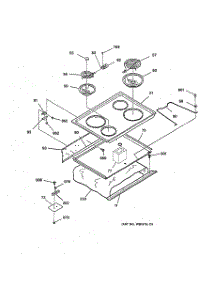02 - Cooktop parts for Ge Range JDS26BW3WH from AppliancePartsPros.com
