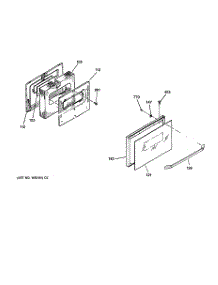 04 - Door parts for Ge Range JDS26BW3WH from AppliancePartsPros.com