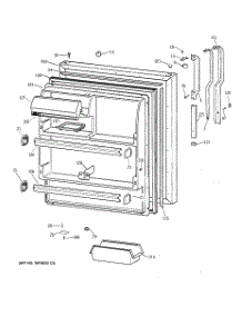 02 - Fresh Food Door parts for Ge Refrigerator TBX18MASJRWH from AppliancePartsPros.com