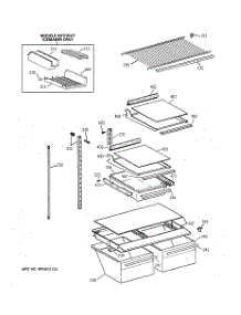 04 - Shelf Parts parts for Ge Refrigerator TBX18MASJRWH from AppliancePartsPros.com