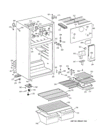 02 - Cabinet parts for Ge Refrigerator CTT18EABBRWW from AppliancePartsPros.com