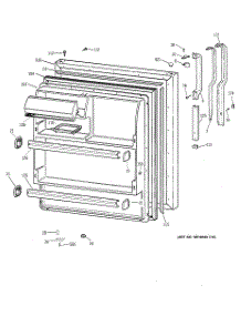 02 - Fresh Food Door parts for Ge Refrigerator CTX18GACDRWW from AppliancePartsPros.com