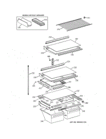 04 - Shelves parts for Ge Refrigerator CTX21GACBRWW from AppliancePartsPros.com