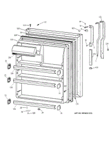 02 - Fresh Food Door parts for Ge Refrigerator CTX21HABRRWW from AppliancePartsPros.com