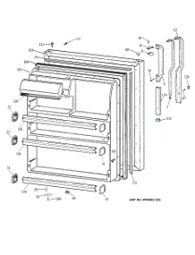 02 - Fresh Food Door parts for Ge Refrigerator CTX21DIBRRWW from AppliancePartsPros.com