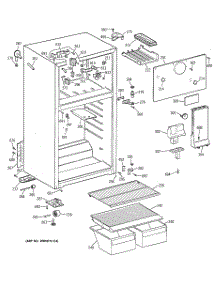 02 - Cabinet parts for Ge Refrigerator CTX14CYXKRAD from AppliancePartsPros.com