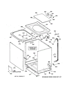 02 - Cabinet, Cover & Front Panel parts for Ge Washer WBXR1090A1WW from AppliancePartsPros.com