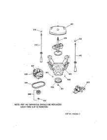 04 - Suspension, Pump & Drive Components parts for Ge Washer WVSR1060A1WW from AppliancePartsPros.com