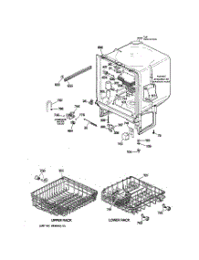 02 - Body Parts parts for Ge Dishwasher HDA2000F00WH from AppliancePartsPros.com