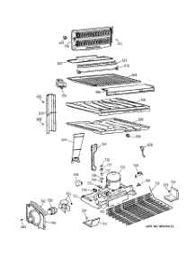 03 - Unit Parts parts for Ge Refrigerator TBH24ZQERAD from AppliancePartsPros.com