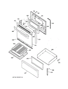 03 - Door & Drawer Parts parts for Ge Range RB585BC1WH from AppliancePartsPros.com